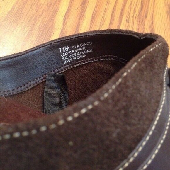 Aerosoles Shoes 7.5M Brown‎ Suede Mule 3” Heels Clogs Ring Decor In a Cinch Work - Picture 11 of 12